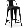 Barhocker mit Rückenlehne - Industriedesign - 60cm - New Edition - Stylix image 9