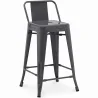 Barhocker mit Rückenlehne - Industriedesign - 60cm - New Edition - Stylix image 9