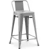 Barhocker mit Rückenlehne - Industriedesign - 60cm - New Edition - Stylix image 9