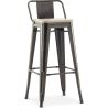 Barhocker mit Rückenlehne - Industriedesign - Holz & Stahl - 76cm - New Edition - Stylix image 9