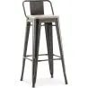 Barhocker mit Rückenlehne - Industriedesign - Holz & Stahl - 76cm - New Edition - Stylix image 9