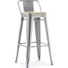 Barhocker mit Rückenlehne - Industriedesign - Holz & Stahl - 76cm - New Edition - Stylix image 9
