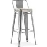 Barhocker mit Rückenlehne - Industriedesign - Holz & Stahl - 76cm - New Edition - Stylix image 9