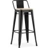 Barhocker mit Rückenlehne - Industriedesign - Holz & Stahl - 76cm - New Edition - Stylix image 9
