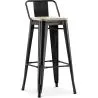 Barhocker mit Rückenlehne - Industriedesign - Holz & Stahl - 76cm - New Edition - Stylix image 9