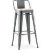 Barhocker mit Rückenlehne - Industriedesign - Holz & Stahl - 76cm - New Edition - Stylix image 9