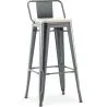 Barhocker mit Rückenlehne - Industriedesign - Holz & Stahl - 76cm - New Edition - Stylix image 9