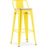 Barhocker mit Rückenlehne - Industriedesign - Holz & Stahl - 76cm - New Edition - Stylix image 9
