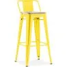 Barhocker mit Rückenlehne - Industriedesign - Holz & Stahl - 76cm - New Edition - Stylix image 9