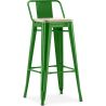 Barhocker mit Rückenlehne - Industriedesign - Holz & Stahl - 76cm - New Edition - Stylix image 9