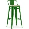 Barhocker mit Rückenlehne - Industriedesign - Holz & Stahl - 76cm - New Edition - Stylix image 9