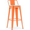 Barhocker mit Rückenlehne - Industriedesign - Holz & Stahl - 76cm - New Edition - Stylix image 9