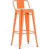 Barhocker mit Rückenlehne - Industriedesign - Holz & Stahl - 76cm - New Edition - Stylix image 9