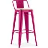 Barhocker mit Rückenlehne - Industriedesign - Holz & Stahl - 76cm - New Edition - Stylix image 9