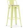 Barhocker mit Rückenlehne - Industriedesign - Holz & Stahl - 76cm - New Edition - Stylix image 9