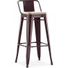 Barhocker mit Rückenlehne - Industriedesign - Holz & Stahl - 76cm - New Edition - Stylix image 9