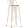 Barhocker mit Rückenlehne - Industriedesign - Holz & Stahl - 76cm - New Edition - Stylix image 9