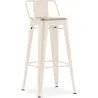 Barhocker mit Rückenlehne - Industriedesign - Holz & Stahl - 76cm - New Edition - Stylix image 9