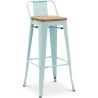 Barhocker mit Rückenlehne - Industriedesign - Holz & Stahl - 76cm - New Edition - Stylix image 9