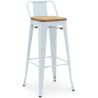 Barhocker mit Rückenlehne - Industriedesign - Holz & Stahl - 76cm - New Edition - Stylix image 9