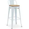 Barhocker mit Rückenlehne - Industriedesign - Holz & Stahl - 76cm - New Edition - Stylix image 9