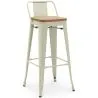 Barhocker mit Rückenlehne - Industriedesign - Holz & Stahl - 76cm - New Edition - Stylix image 9