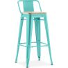 Barhocker mit Rückenlehne - Industriedesign - Holz & Stahl - 76cm - New Edition - Stylix image 9