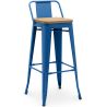Barhocker mit Rückenlehne - Industriedesign - Holz & Stahl - 76cm - New Edition - Stylix image 9
