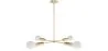 Deckenlampe in Gold - Design-Pendelleuchte - 4 Arme - Retan image 9