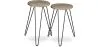 Set aus 2 Beistelltischen - Industriedesign - Holz und Metall - Hairpin image 9