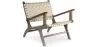 Loungesessel mit Armlehnen - Boho Bali Design Armchair - Holz und Leinen - Recia image 9