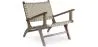 Loungesessel mit Armlehnen - Boho Bali Design Armchair - Holz und Leinen - Recia image 9