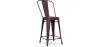 Barhocker mit Rückenlehne - Industriedesign - 60cm - Stylix image 9