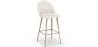 Hocker gepolstert mit Bouclé-Stoff - Skandinavisches Design - Evelyne image 9
