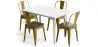 Pack Esstisch und 4 Esszimmerstühle Industriedesign - Neuauflage - Bistrot Stylix image 9