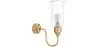 Wandleuchte – goldfarbenes Metall und Glas – Driss image 9