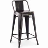Barhocker mit Rückenlehne - Industriedesign - 60cm - New Edition - Stylix image 9