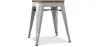 Hocker im Industriedesign - Holz & Stahl - 45cm -Stylix image 9