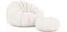 Gepolsterter Sitzsack-Sessel - Weißer Bouclé - Rubi image 9