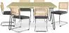 Packung Industrial Design Esstisch 150cm & 6 Rattan-Esszimmerstühle - Samtpolsterung - Martha image 9