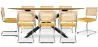 Pack Esstisch aus Holz im Industriedesign (220cm) & 8 Rattan-Esszimmerstühle - Samtpolsterung - Martha image 9