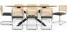 Pack Esstisch aus Holz im Industriedesign (220cm) & 8 Rattan-Esszimmerstühle - Samtpolsterung - Martha image 9