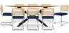 Pack Esstisch aus Holz im Industriedesign (220cm) & 8 Rattan-Esszimmerstühle - Samtpolsterung - Martha image 9