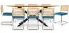 Pack Esstisch aus Holz im Industriedesign (220cm) & 8 Rattan-Esszimmerstühle - Samtpolsterung - Martha image 9
