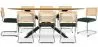 Pack Esstisch aus Holz im Industriedesign (220cm) & 8 Rattan-Esszimmerstühle - Samtpolsterung - Martha image 9