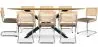 Pack Esstisch aus Holz im Industriedesign (220cm) & 8 Rattan-Esszimmerstühle - Samtpolsterung - Martha image 9