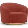 Sessel mit gebogenem Design - Bezug aus Samt - Herina image 9