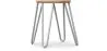 Hairpin Hocker - 42cm - Helles Holz und Metall image 9