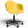 Bürostuhl mit Armlehnen - Drehstuhl mit Rollen - Weston Schwarz Gestell image 9