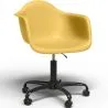 Bürostuhl mit Armlehnen - Drehstuhl mit Rollen - Weston Schwarz Gestell image 9